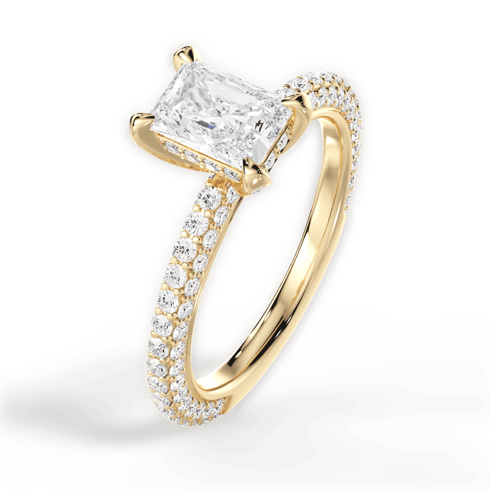 14kt Yellow Gold/18kt Yellow Gold/radiant/front