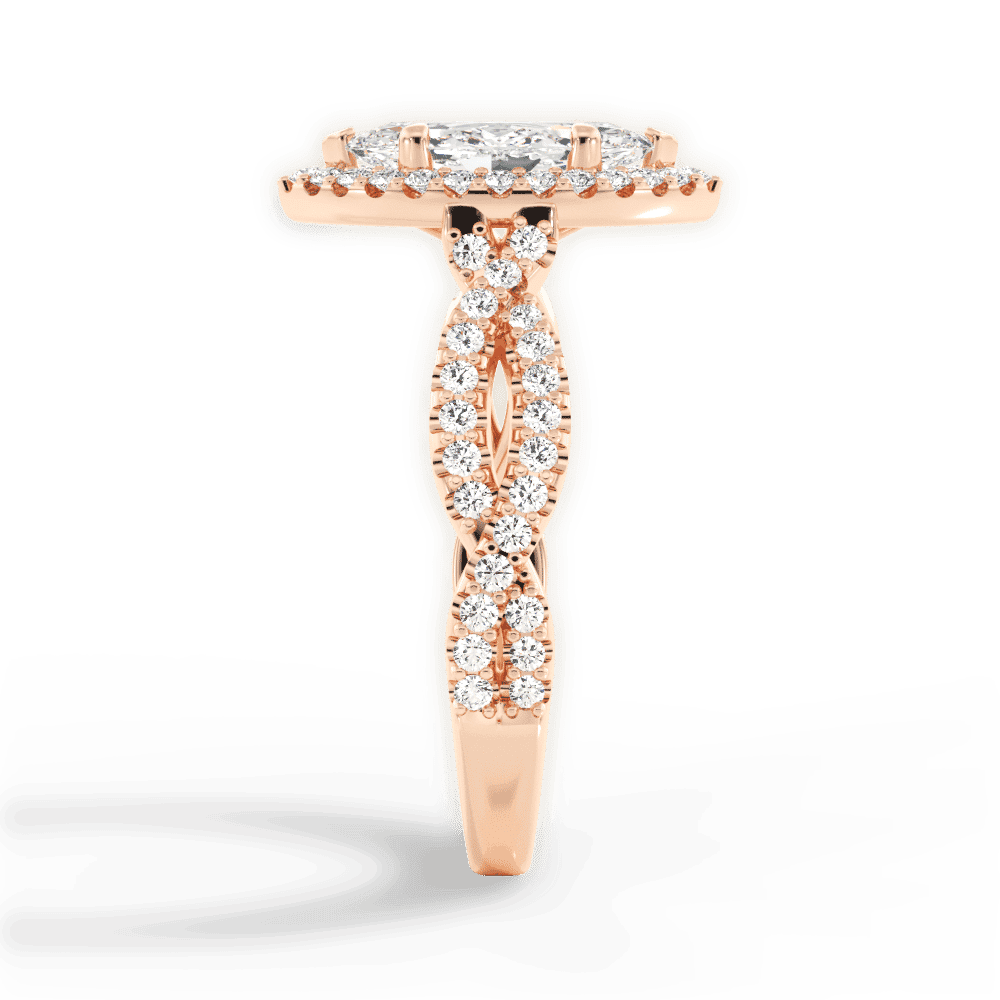 14kt Rose Gold/18kt Rose Gold/marquise/perspective