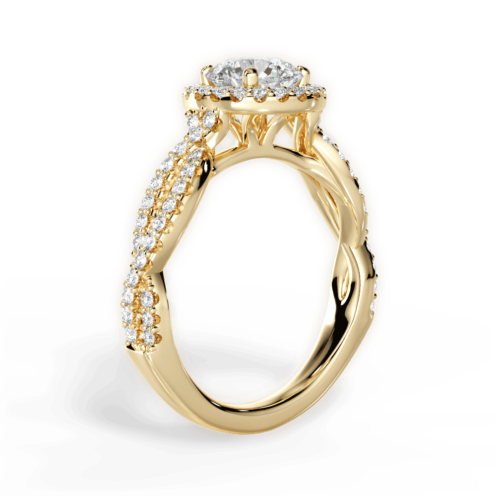 14kt Yellow Gold/18kt Yellow Gold/round/side