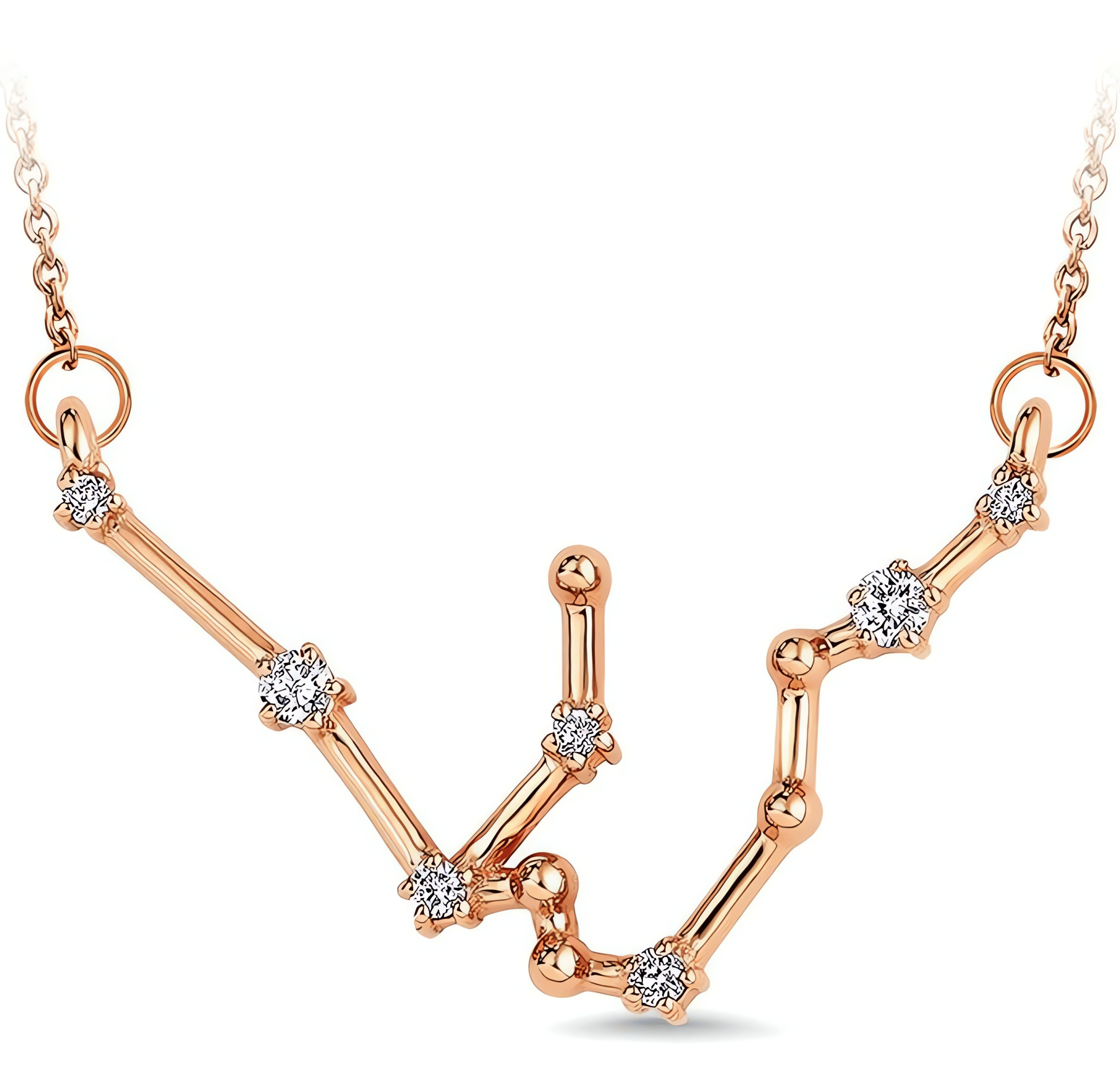 18kt Rose Gold/Aquarius/top