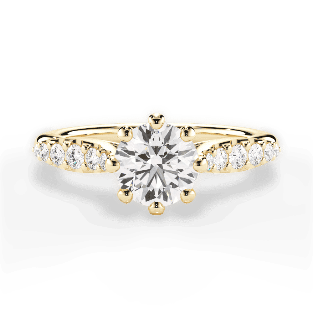 14kt Yellow Gold/18kt Yellow Gold/round/top