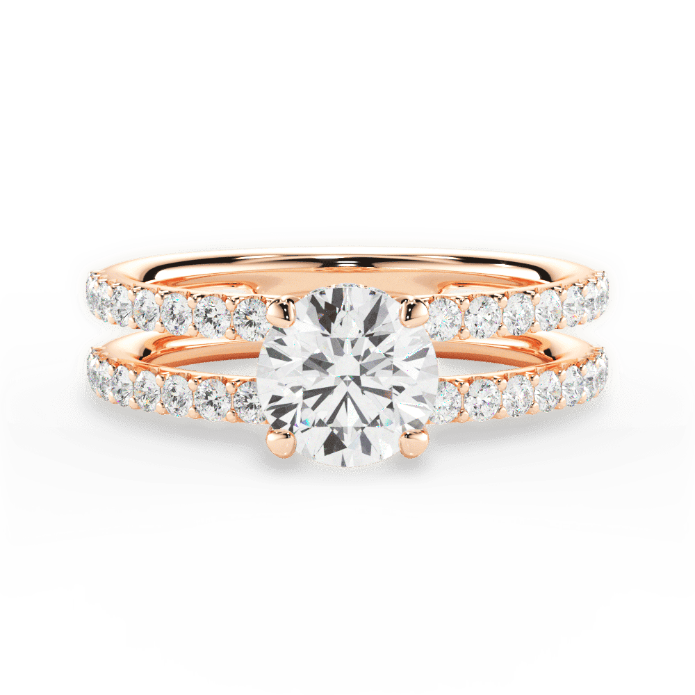 14kt Rose Gold/18kt Rose Gold/round/top