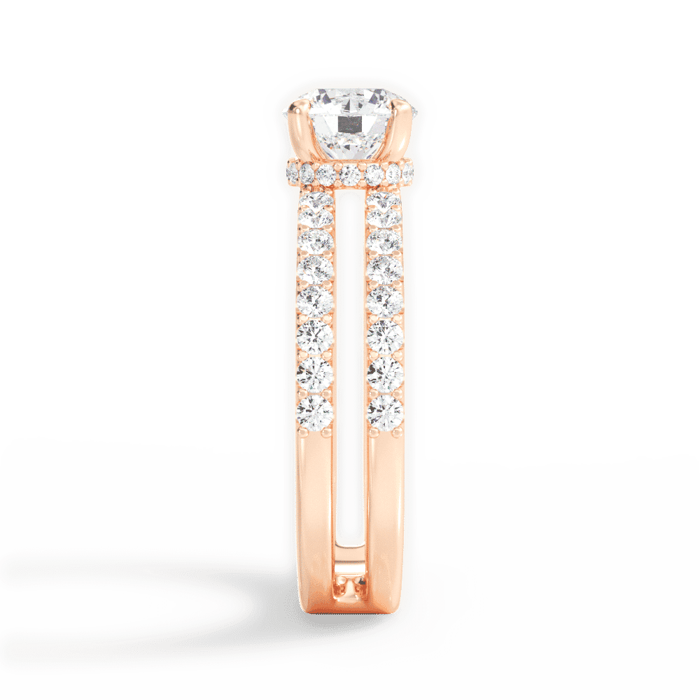 14kt Rose Gold/18kt Rose Gold/round/side