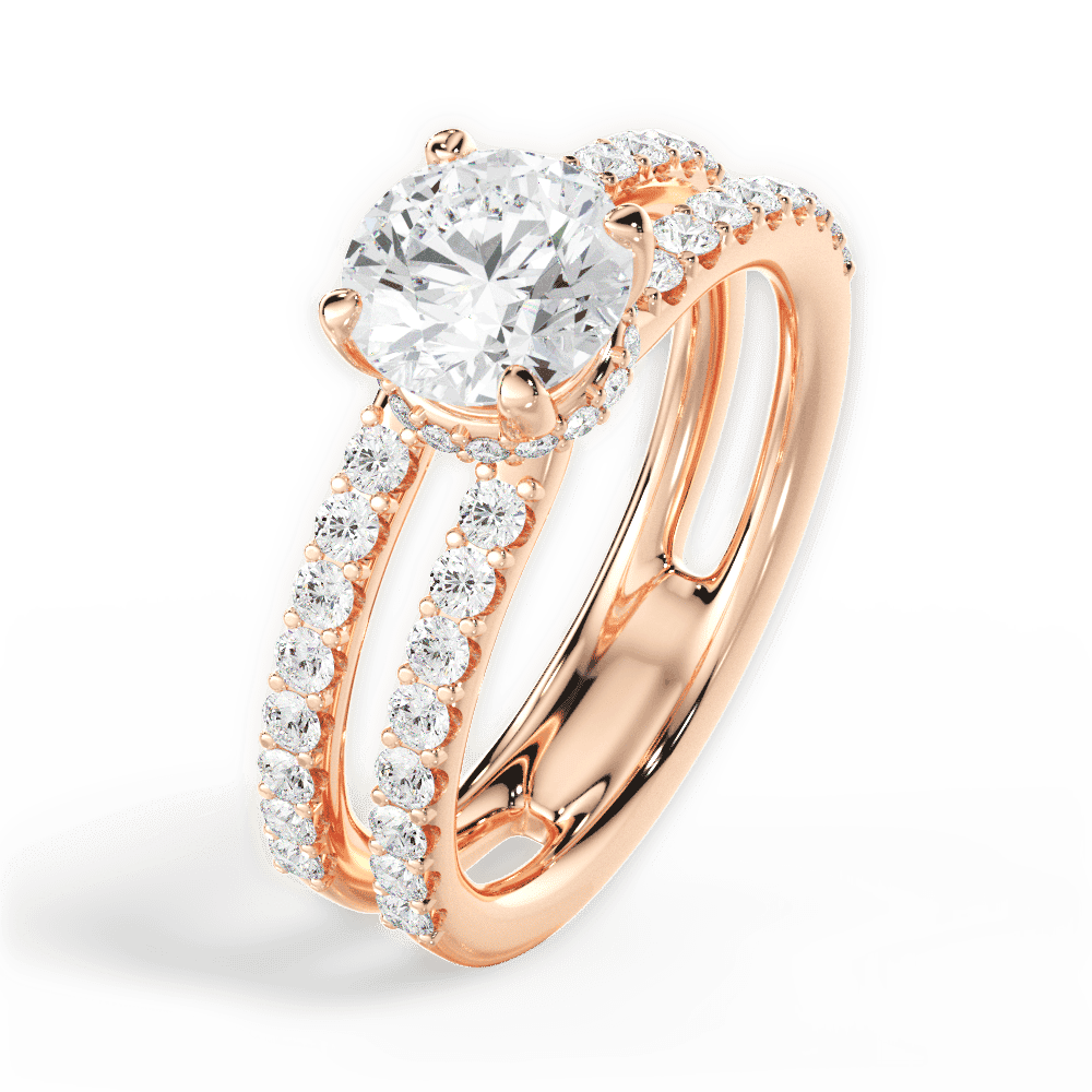 14kt Rose Gold/18kt Rose Gold/round/perspective