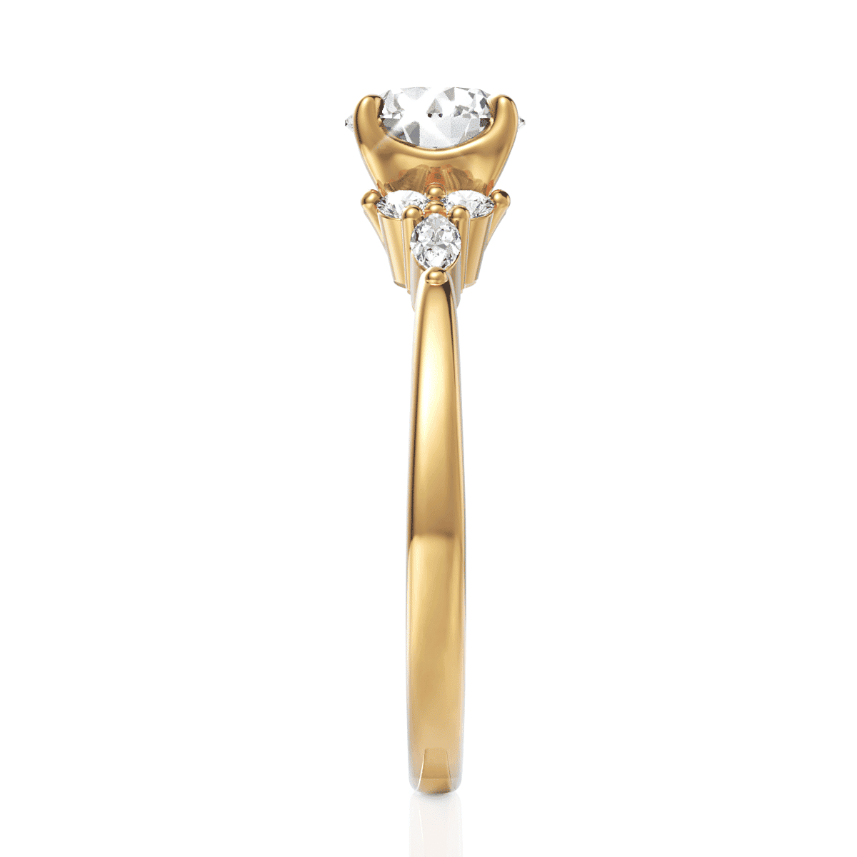 14kt Yellow Gold/18kt Yellow Gold/round/side