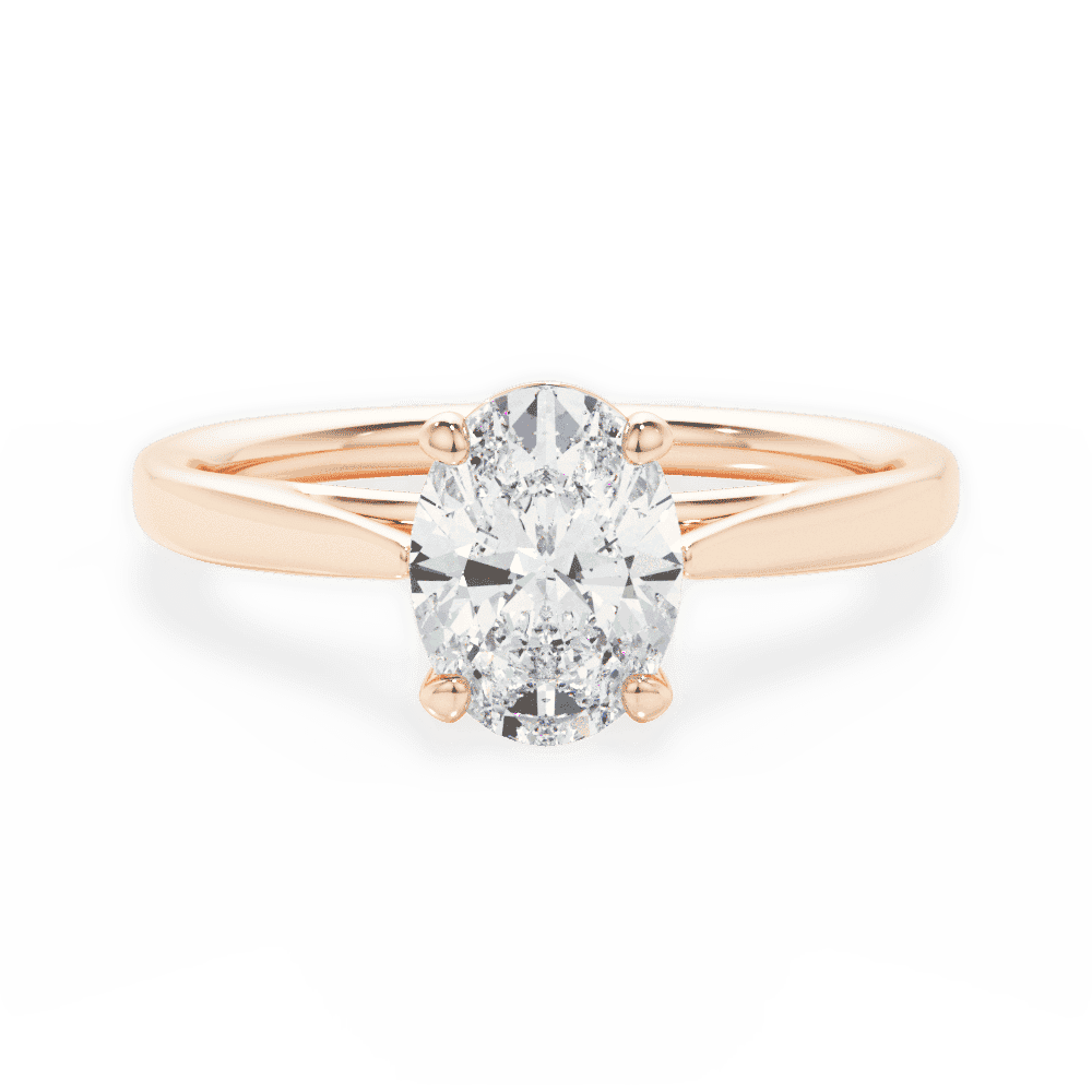 14kt Rose Gold/18kt Rose Gold/oval/top