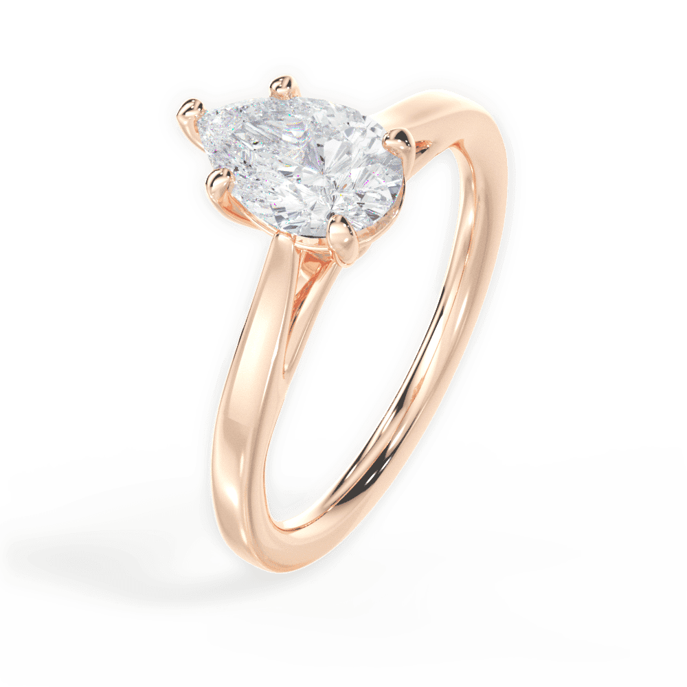 14kt Rose Gold/18kt Rose Gold/pear/perspective