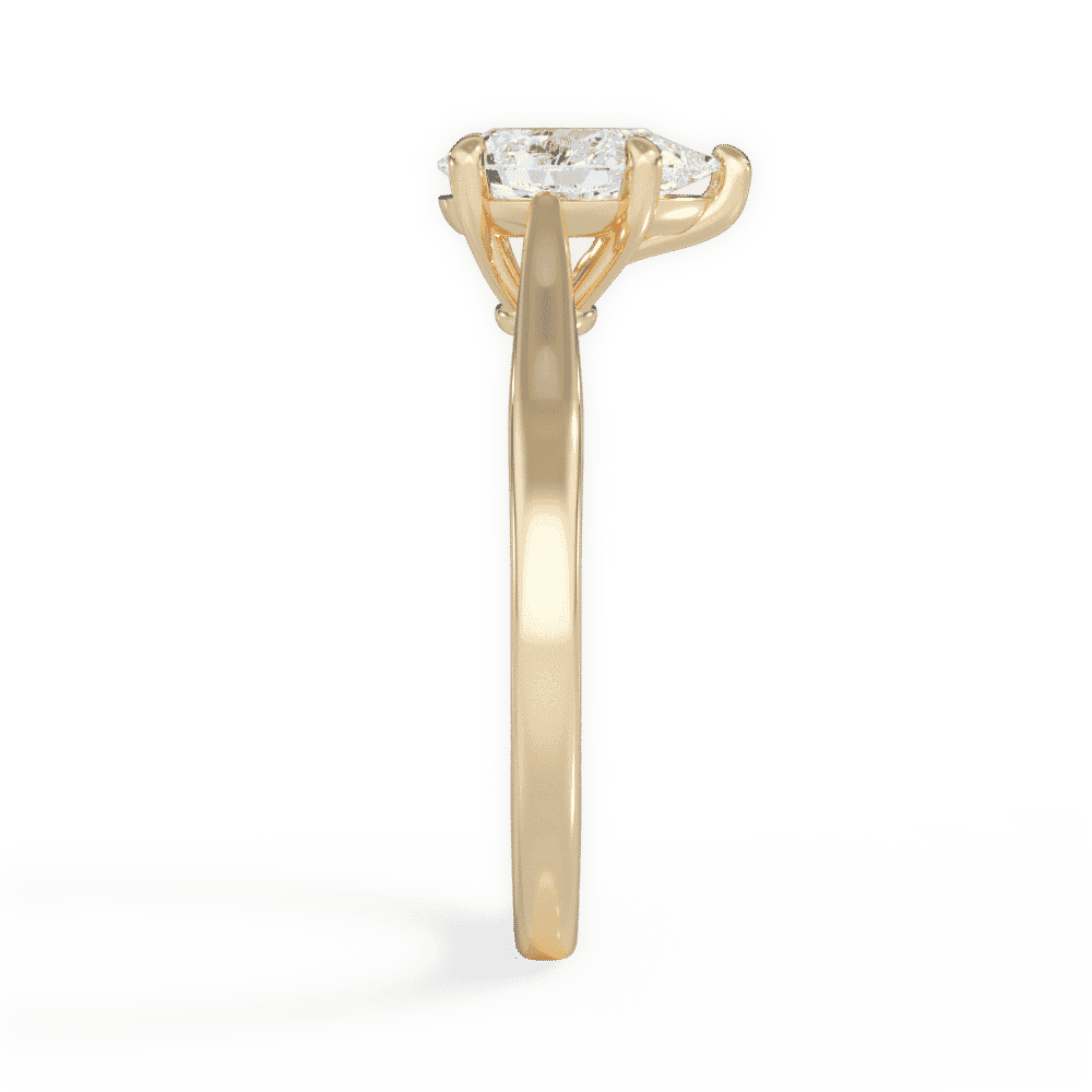 14kt Yellow Gold/18kt Yellow Gold/pear/side