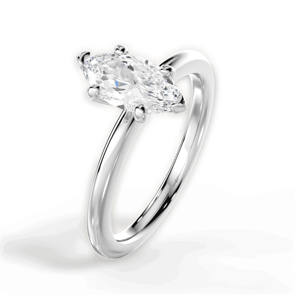 14kt White Gold/18kt White Gold/Platinum/marquise/perspective