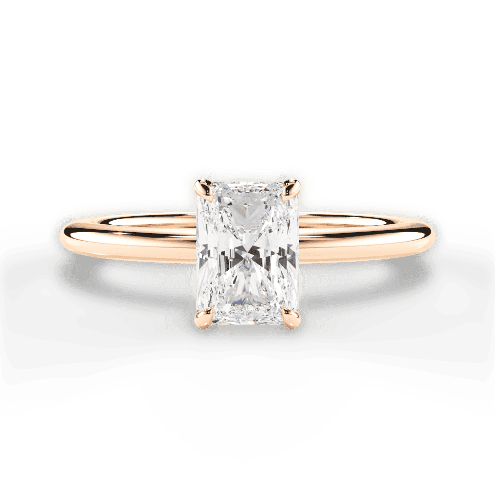 14kt Rose Gold/18kt Rose Gold/radiant/top