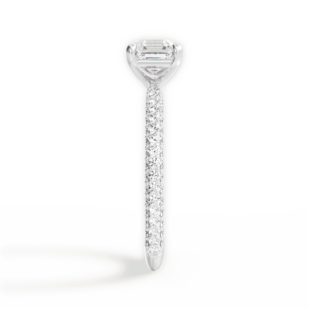 14kt White Gold/18kt White Gold/Platinum/asscher/perspective