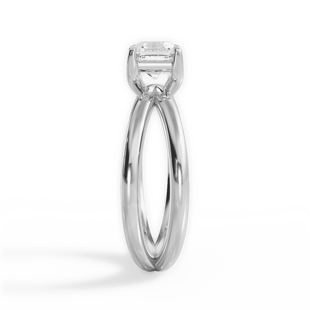 14kt White Gold/18kt White Gold/Platinum/asscher/side