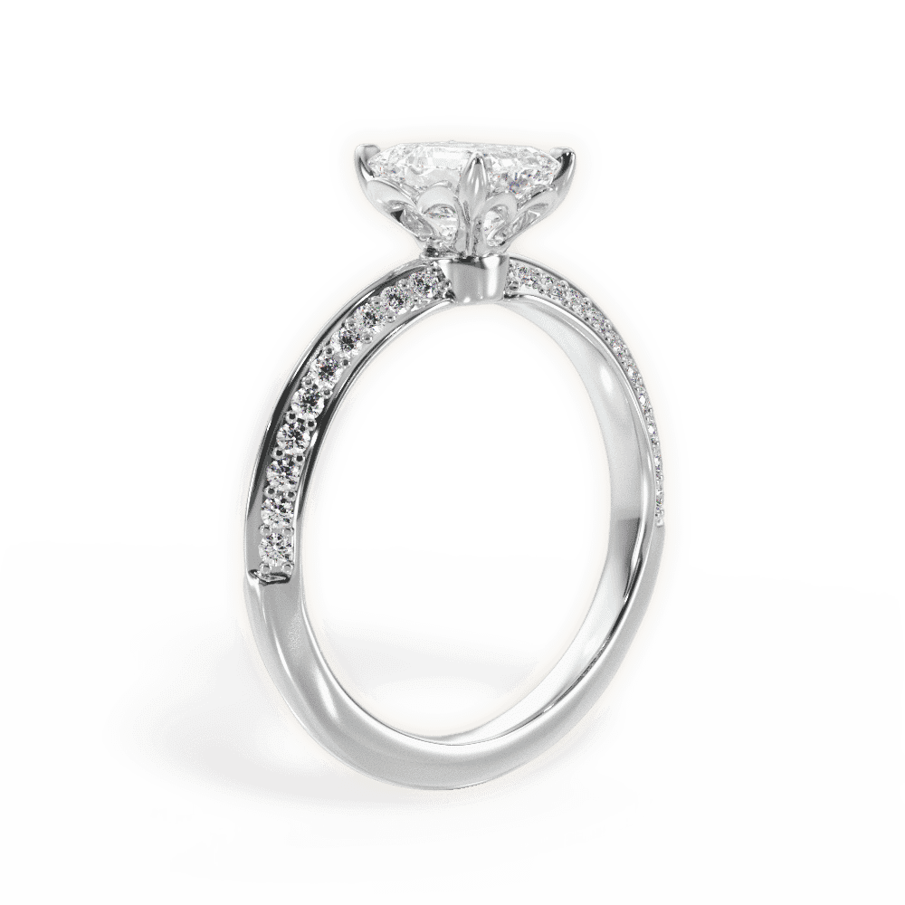 14kt White Gold/18kt White Gold/Platinum/emerald/front