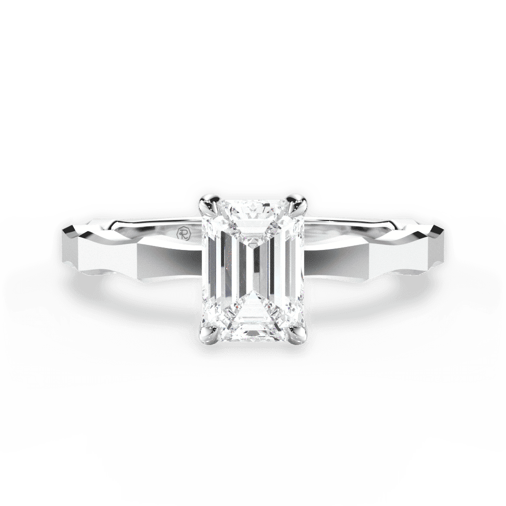 14kt White Gold/18kt White Gold/Platinum/emerald/top