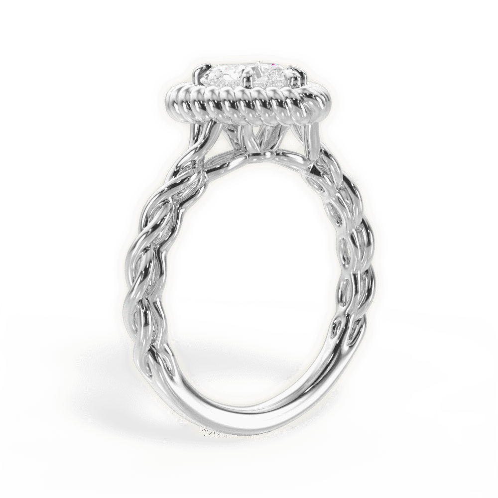 14kt White Gold/18kt White Gold/Platinum/heart/front