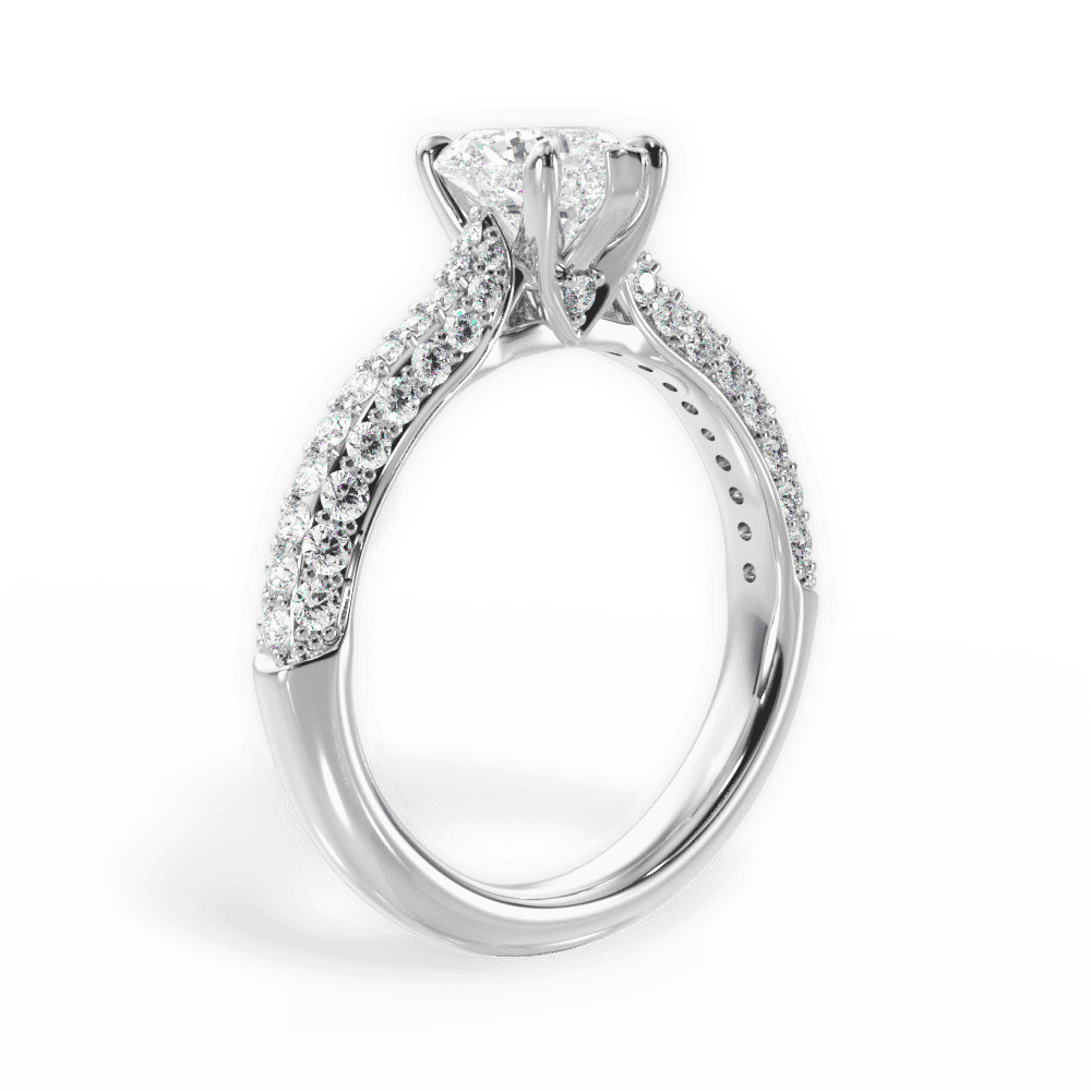 14kt White Gold/18kt White Gold/Platinum/heart/front