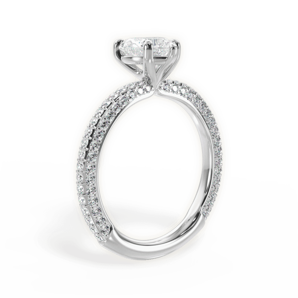 14kt White Gold/18kt White Gold/Platinum/heart/front