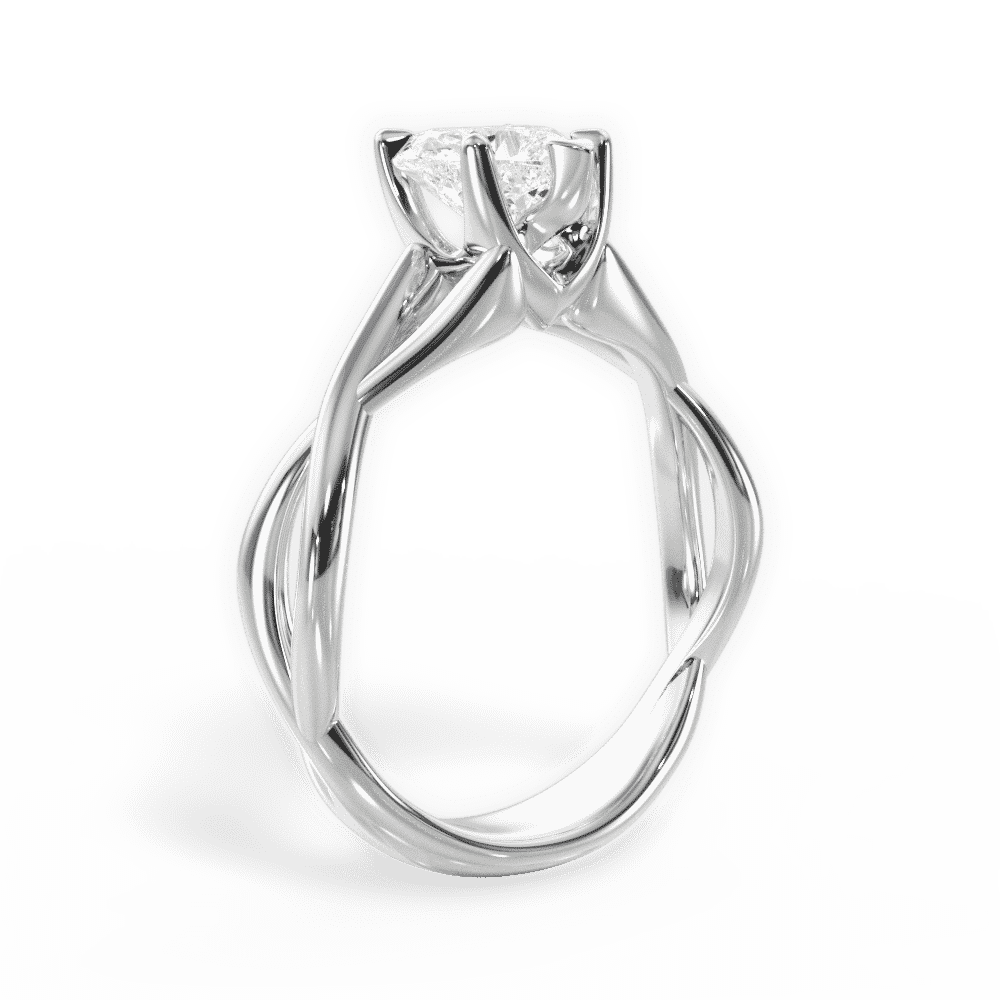 14kt White Gold/18kt White Gold/Platinum/heart/front