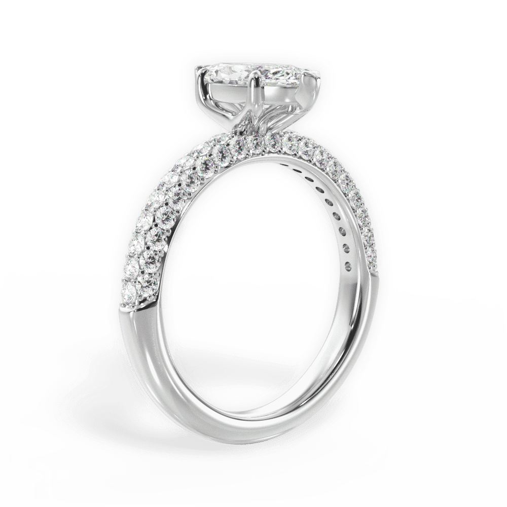 14kt White Gold/18kt White Gold/Platinum/marquise/front