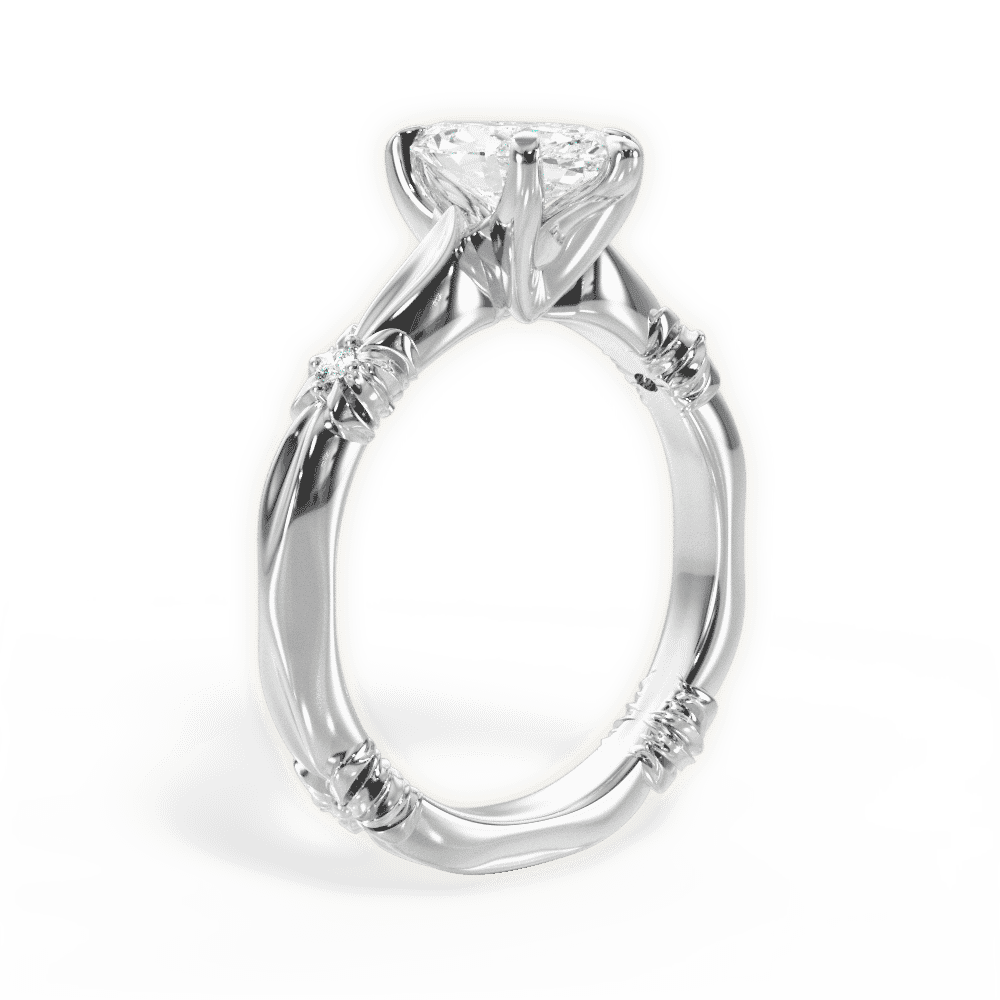 14kt White Gold/18kt White Gold/Platinum/marquise/front