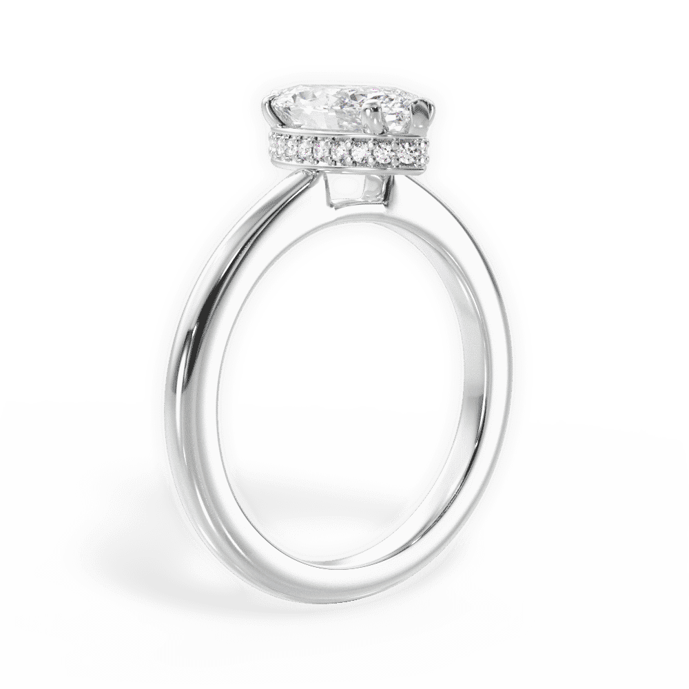 14kt White Gold/18kt White Gold/Platinum/marquise/front