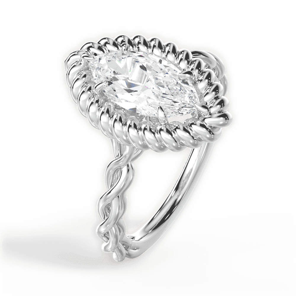 14kt White Gold/18kt White Gold/Platinum/marquise/perspective