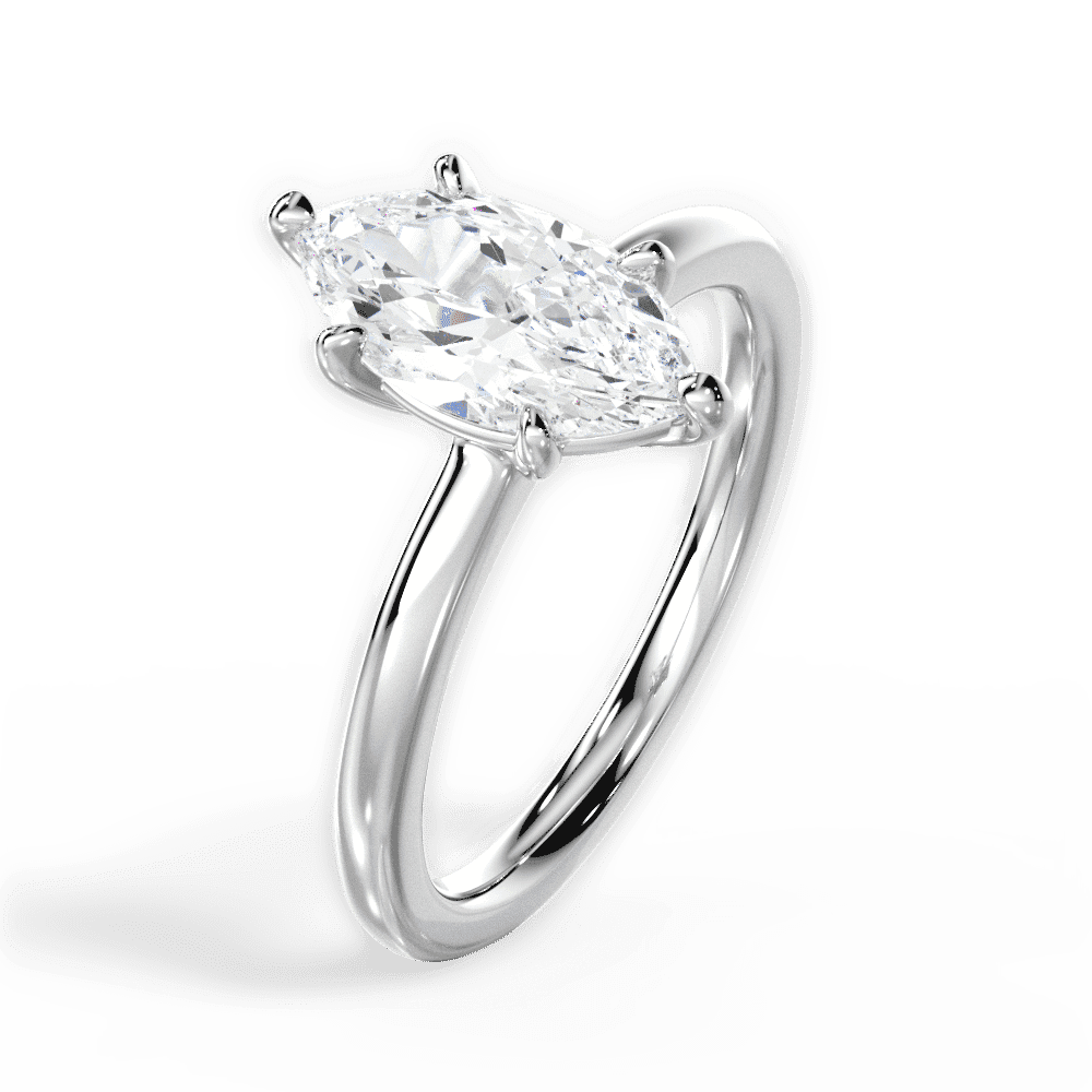 14kt White Gold/18kt White Gold/Platinum/marquise/perspective