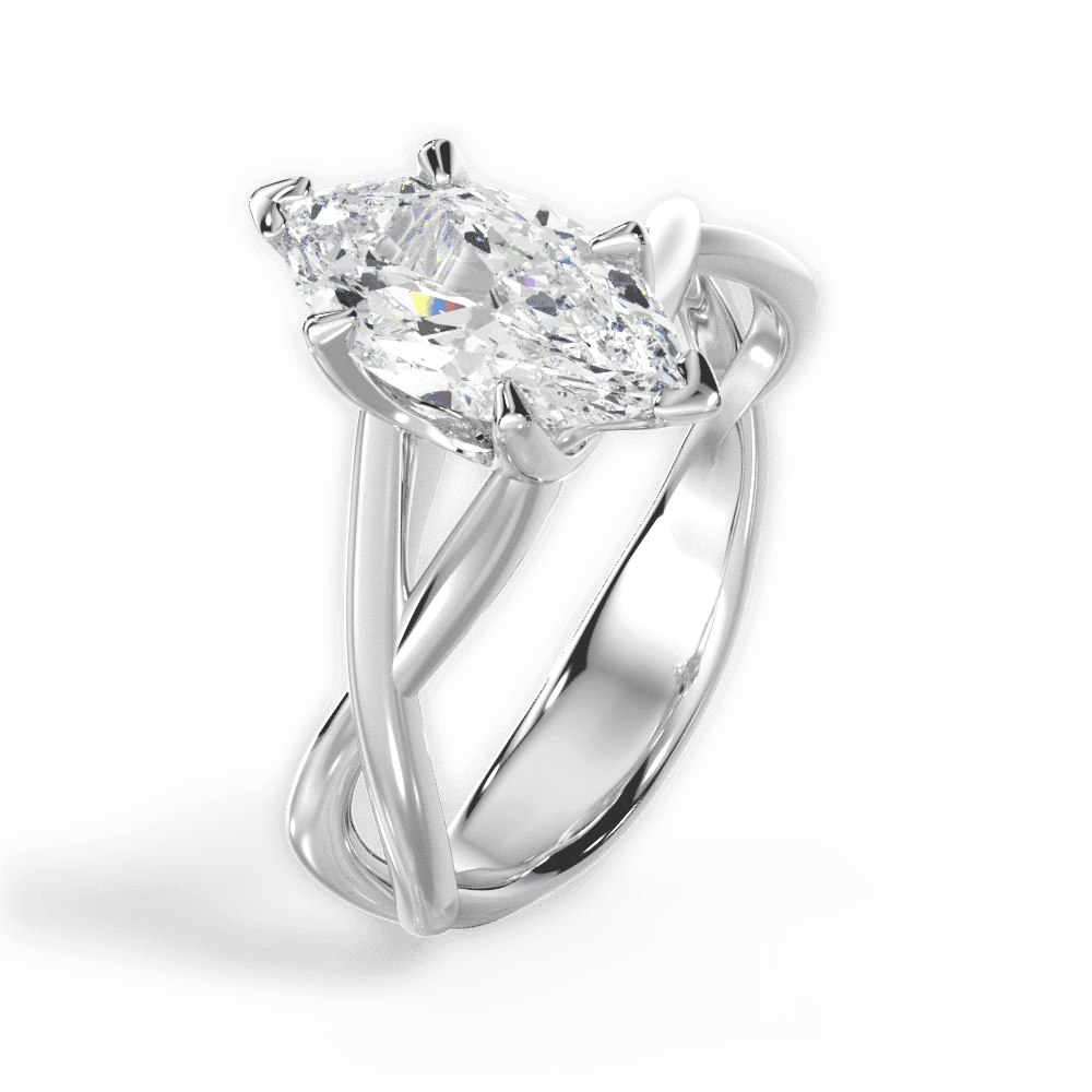 14kt White Gold/18kt White Gold/Platinum/marquise/perspective