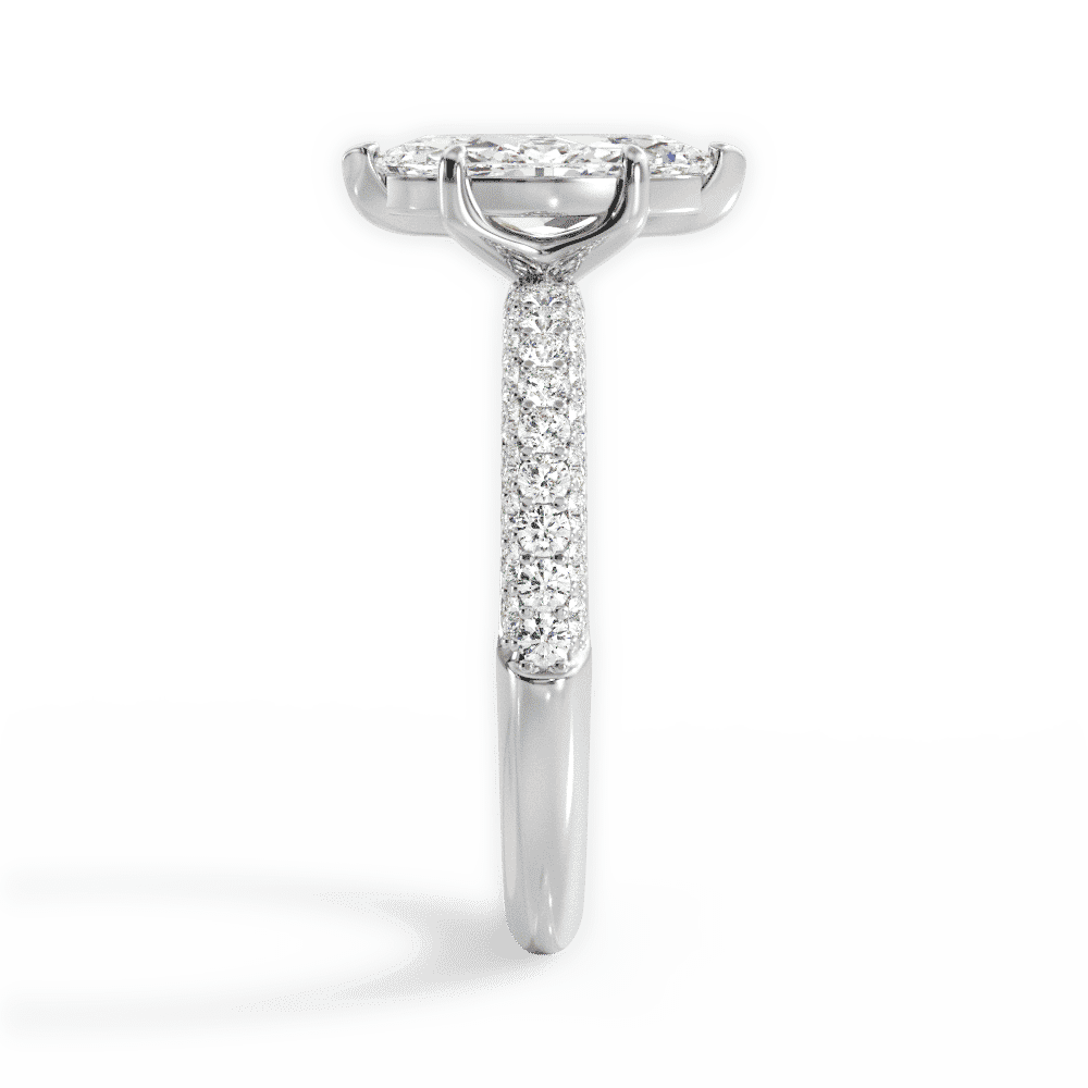 14kt White Gold/18kt White Gold/Platinum/marquise/side