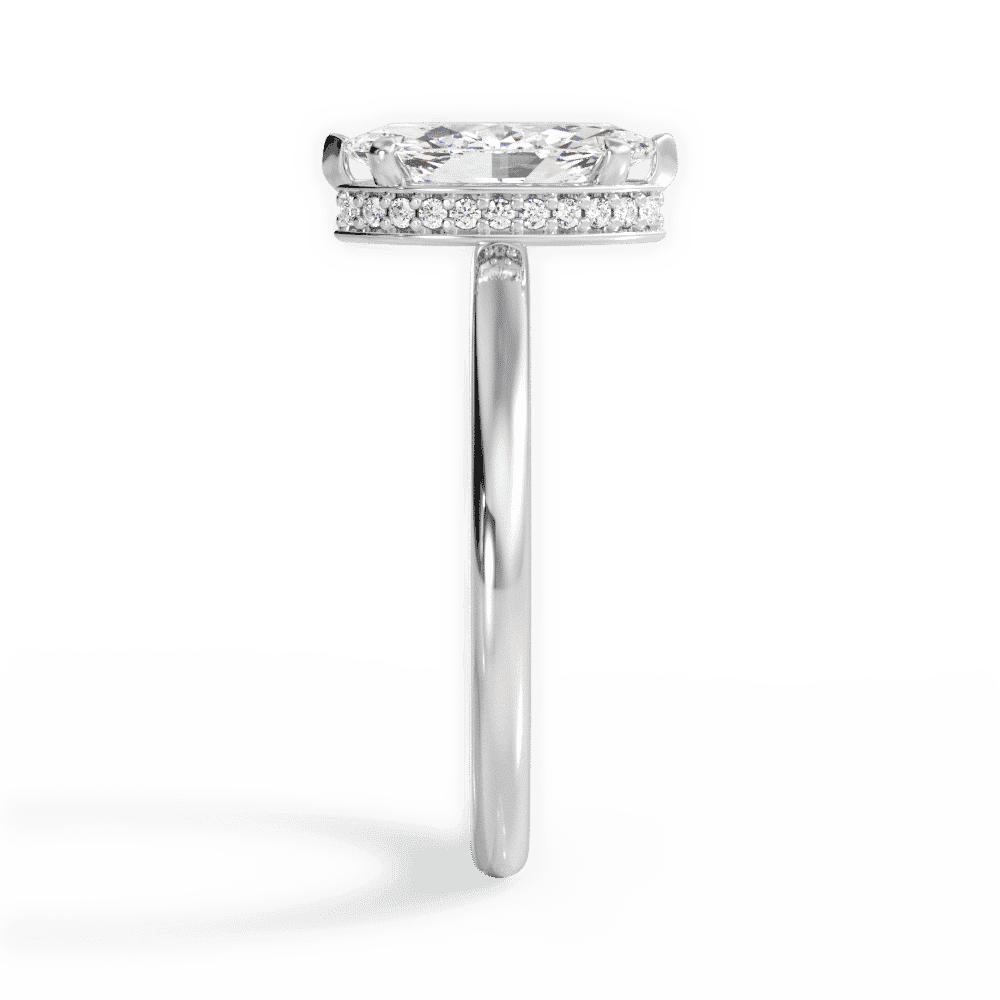 14kt White Gold/18kt White Gold/Platinum/marquise/side