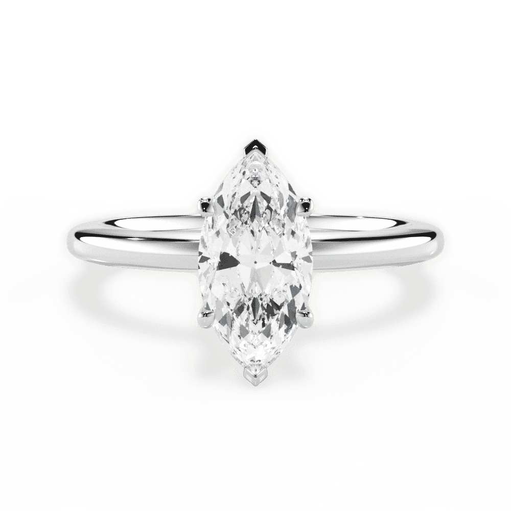 14kt White Gold/18kt White Gold/Platinum/marquise/top