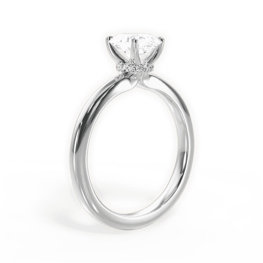 14kt White Gold/18kt White Gold/Platinum/oval/front