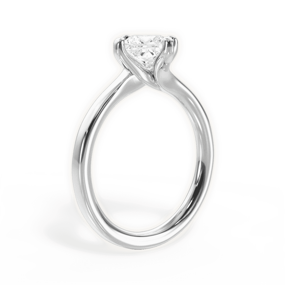 14kt White Gold/18kt White Gold/Platinum/princess/front