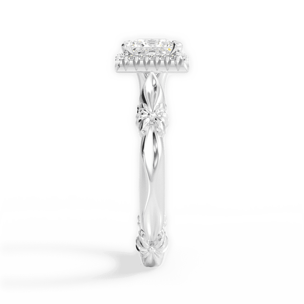 14kt White Gold/18kt White Gold/Platinum/princess/perspective