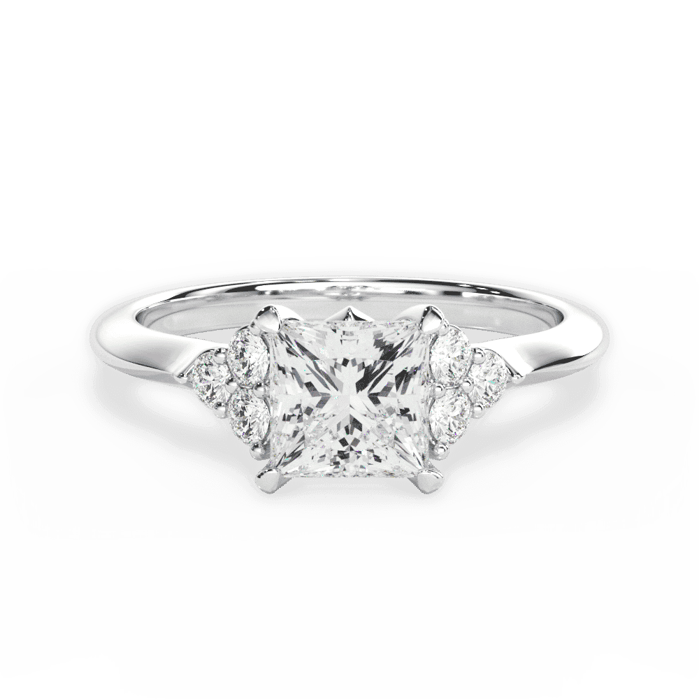 14kt White Gold/18kt White Gold/Platinum/princess/top