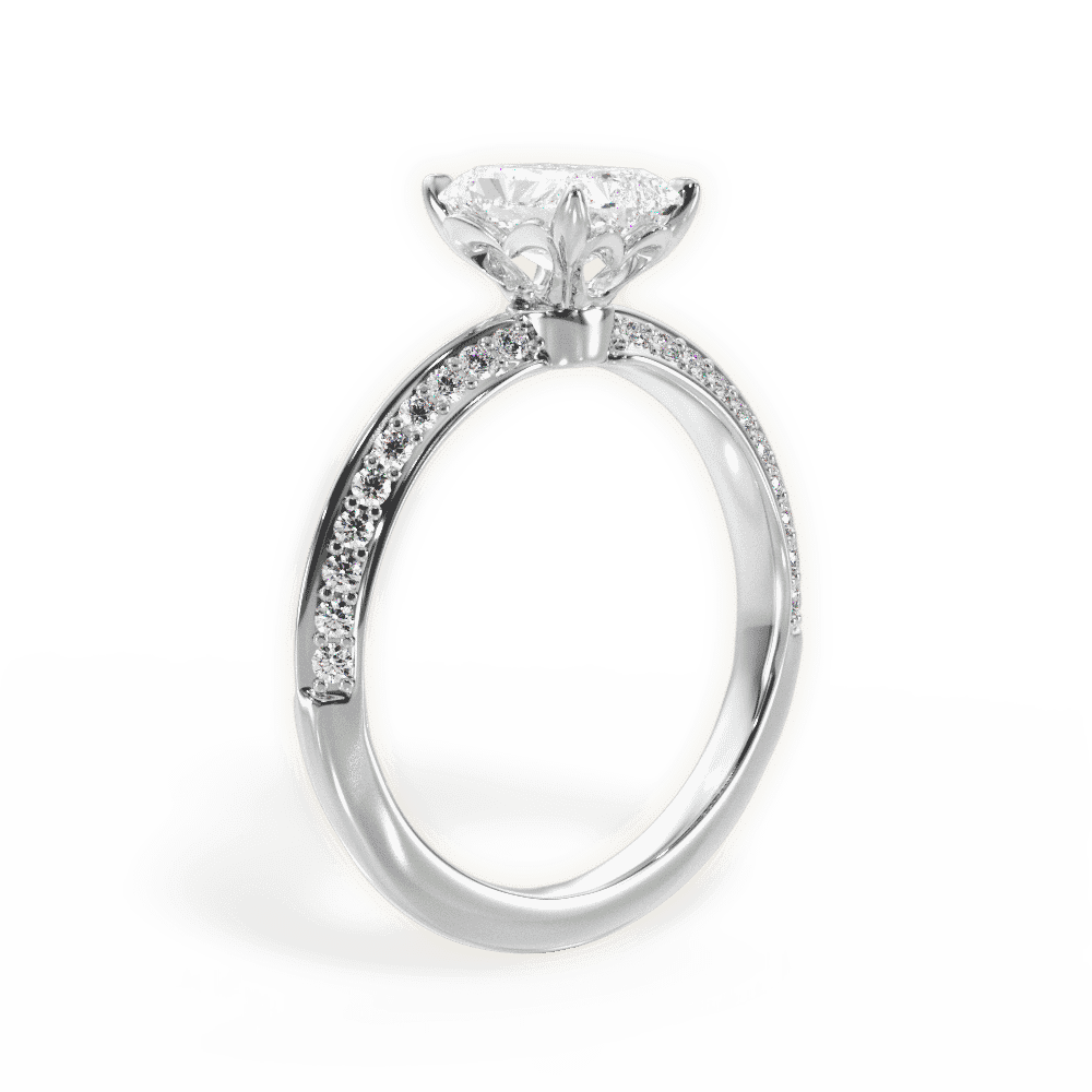 14kt White Gold/18kt White Gold/Platinum/radiant/front