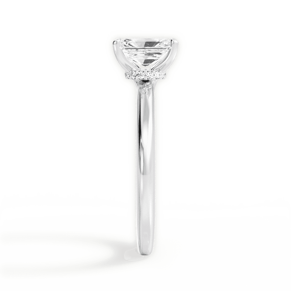 14kt White Gold/18kt White Gold/Platinum/radiant/perspective