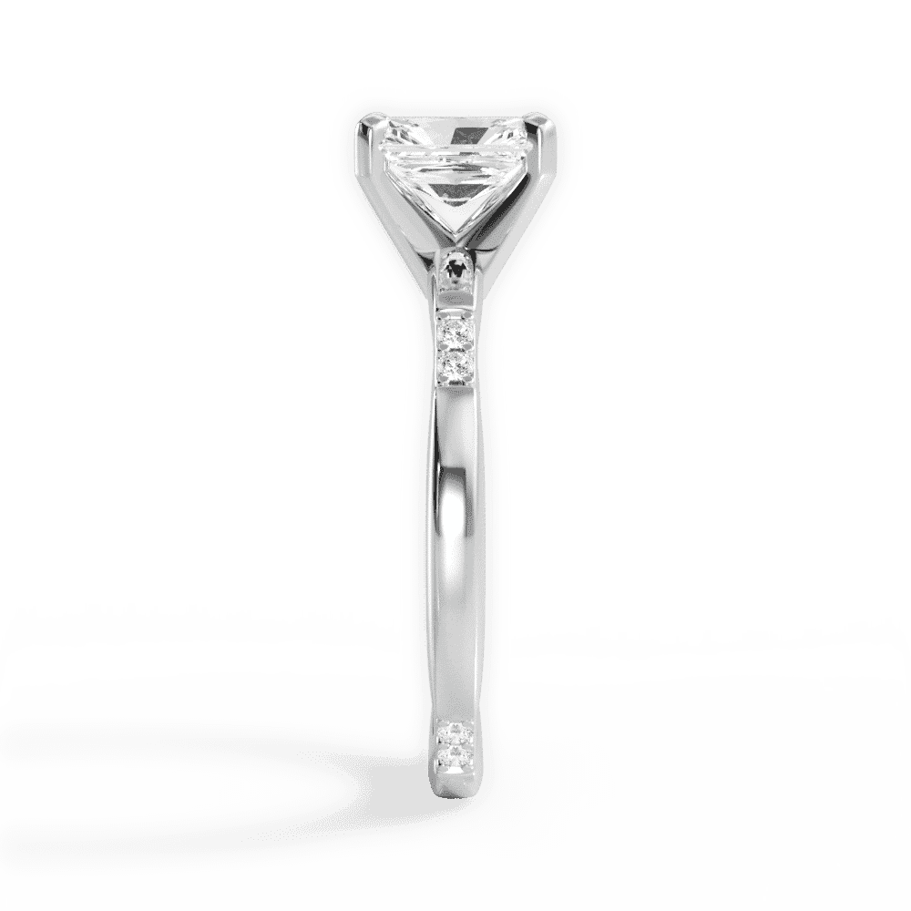 14kt White Gold/18kt White Gold/Platinum/radiant/side