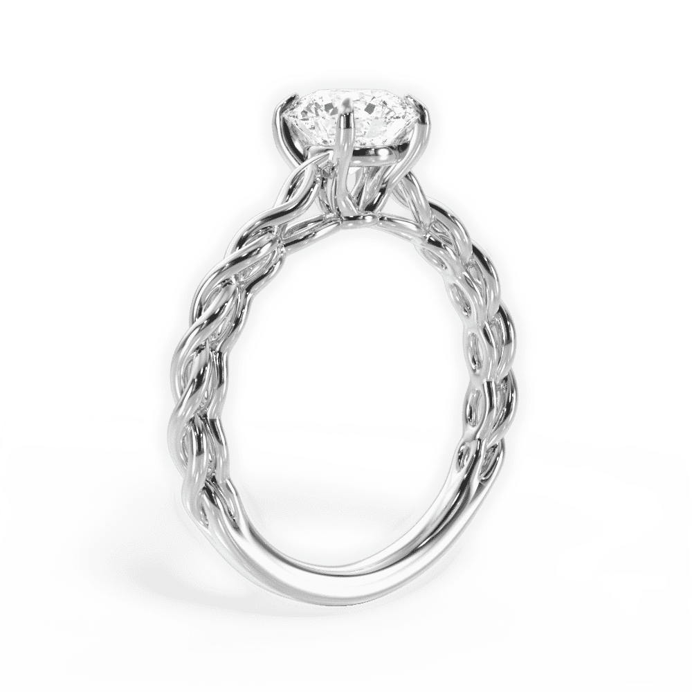 14kt White Gold/18kt White Gold/Platinum/round/front