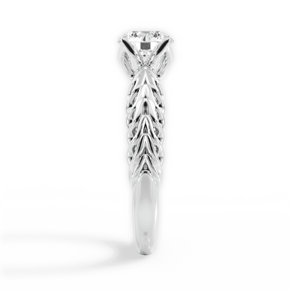14kt White Gold/18kt White Gold/Platinum/round/perspective