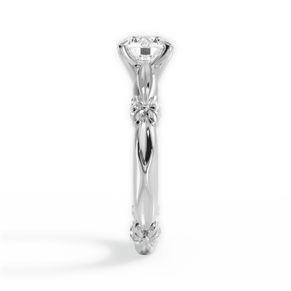 14kt White Gold/18kt White Gold/Platinum/round/side