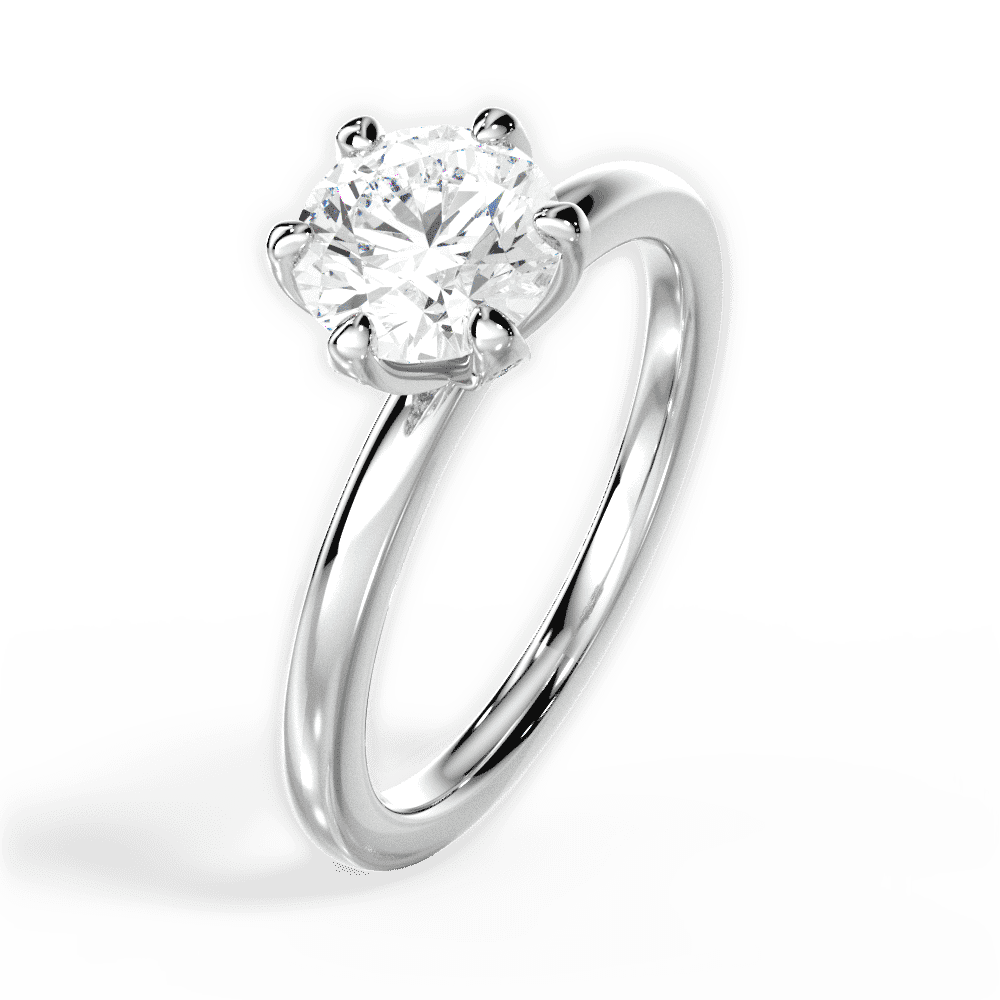 14kt White Gold/18kt White Gold/Platinum/round/side