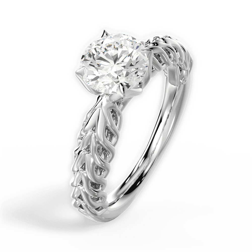 14kt White Gold/18kt White Gold/Platinum/round/side