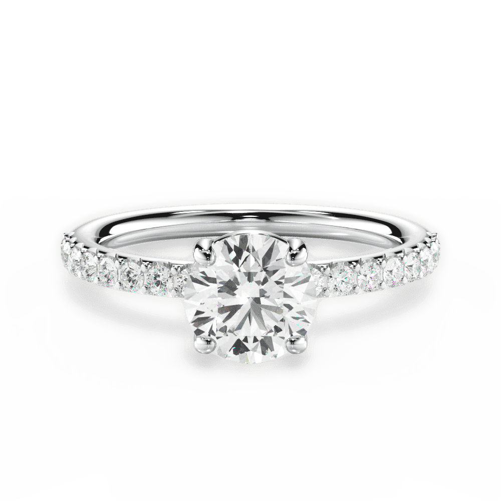 14kt White Gold/18kt White Gold/Platinum/round/top