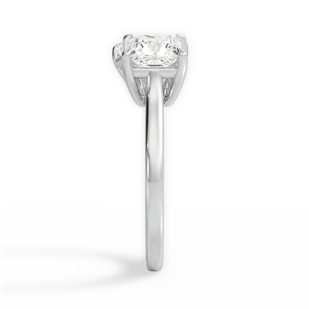 14kt White Gold/18kt White Gold/Platinum/emerald/side