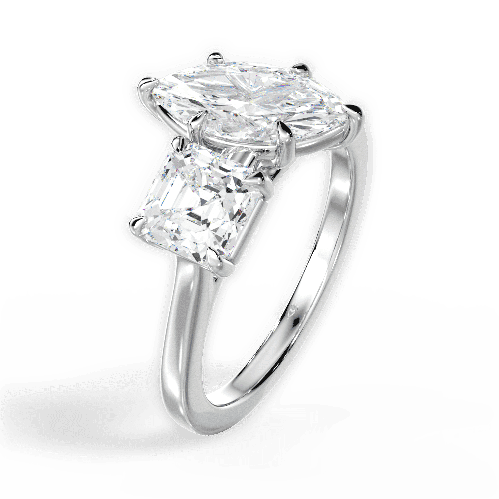 14kt White Gold/18kt White Gold/Platinum/marquise/perspective