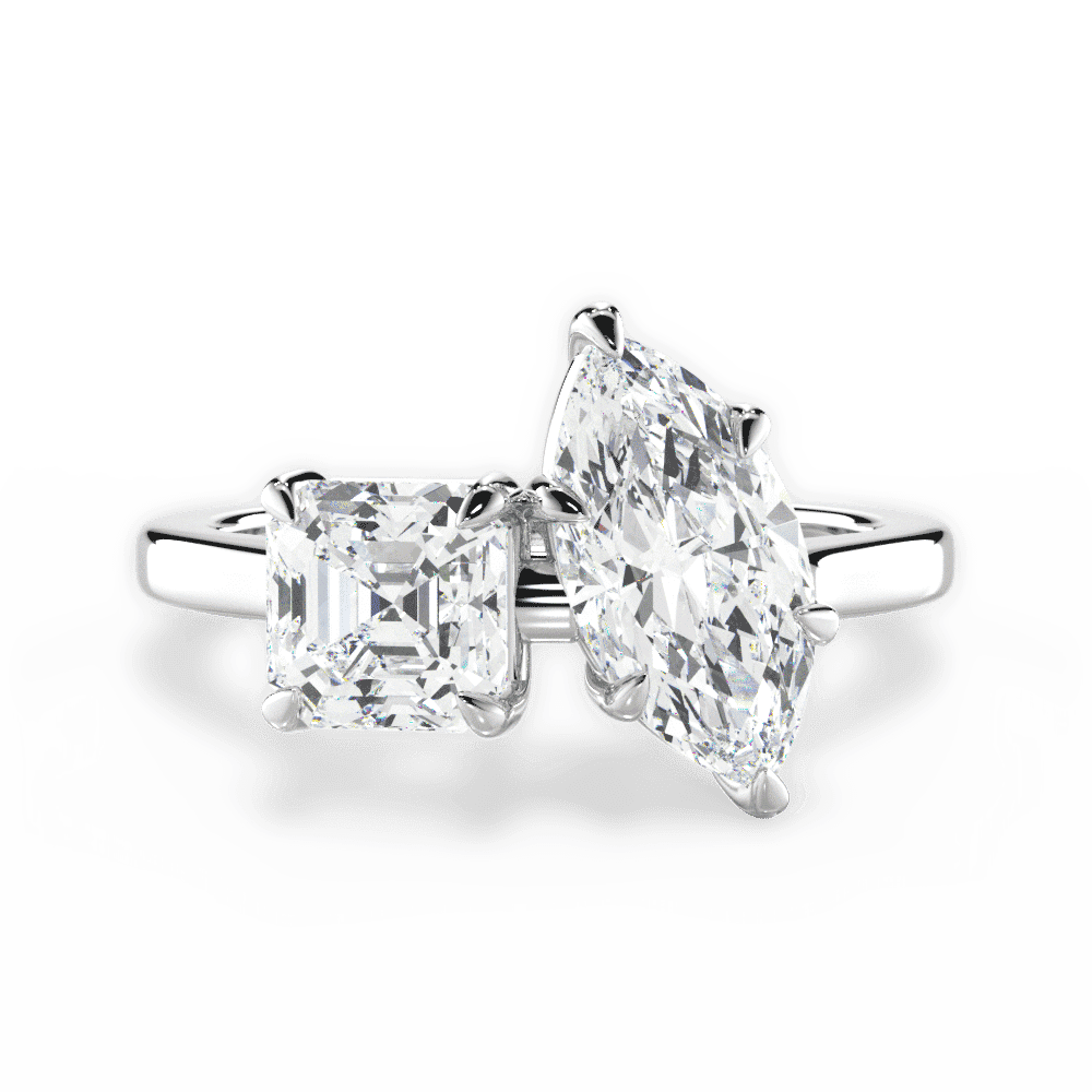 14kt White Gold/18kt White Gold/Platinum/marquise/top