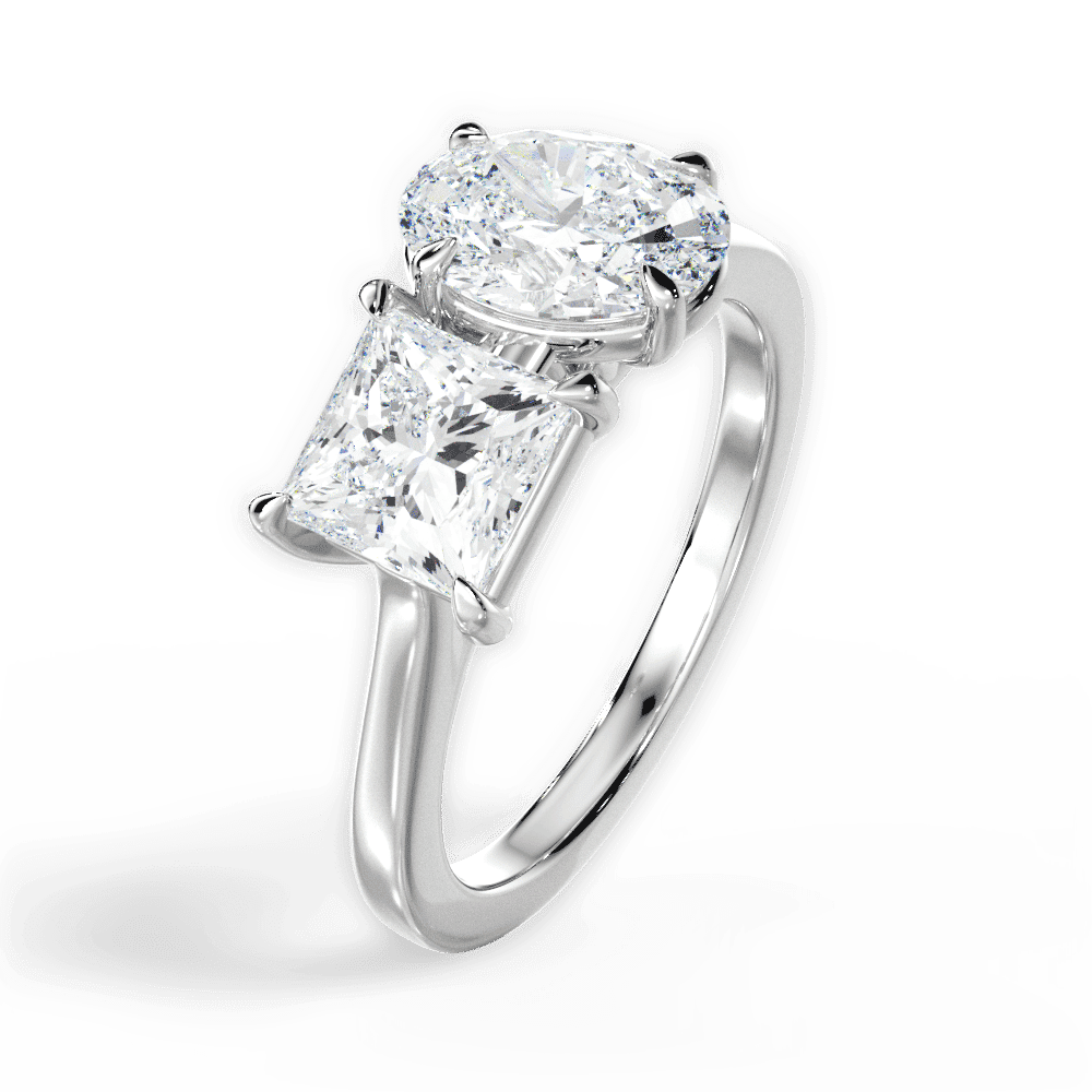 14kt White Gold/18kt White Gold/Platinum/oval/perspective