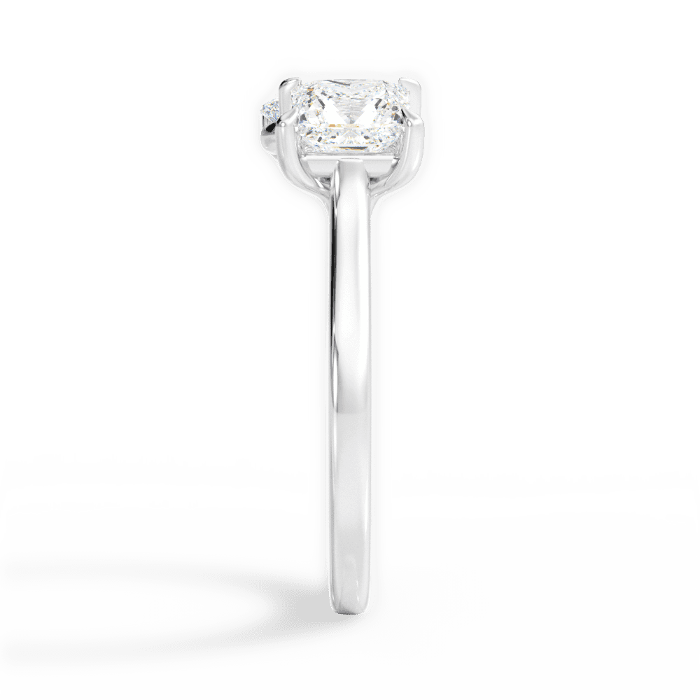 14kt White Gold/18kt White Gold/Platinum/oval/side