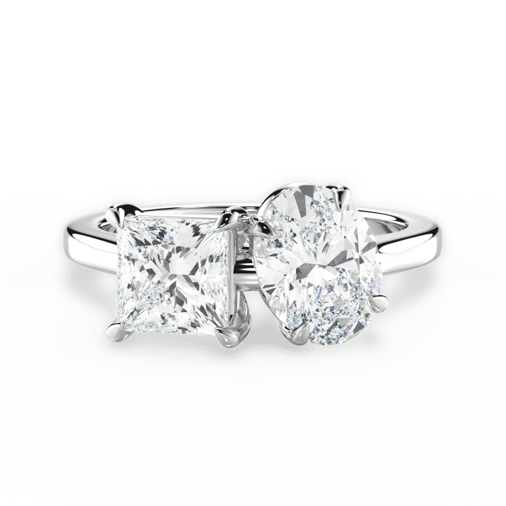 14kt White Gold/18kt White Gold/Platinum/oval/top